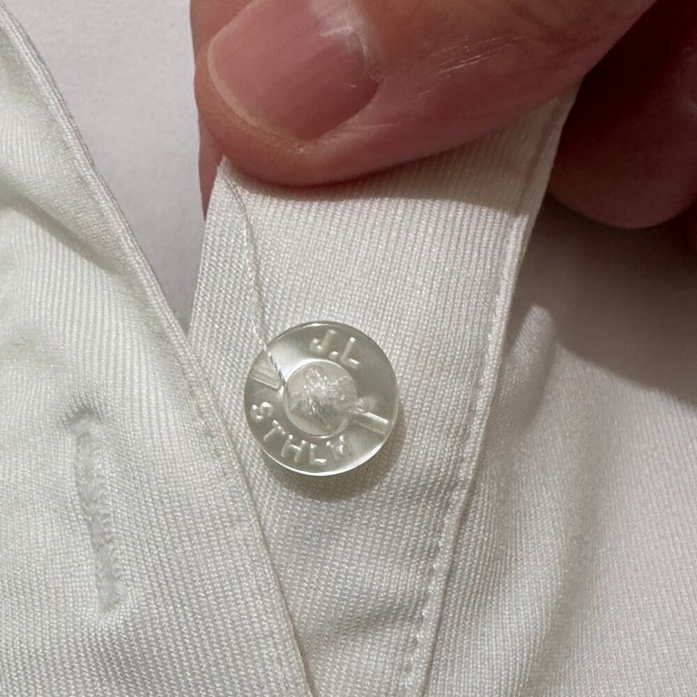 J.Lindeberg Tour Tech Long Sleeve Golf Polo Shirt White Size S Bridge Logo EUC - Picture 10 of 13